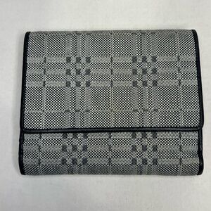 Burberry black‎ and gray Nova Check compact wallet like new condition with COA